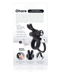 Screaming O Charged Ohare Vibrating Cock Ring - Black