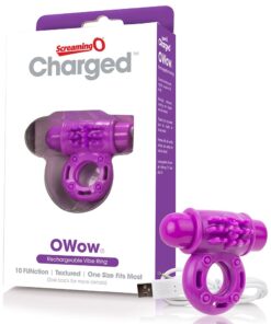 Screaming O Charged OWow Vibrating Cock Ring - Purple