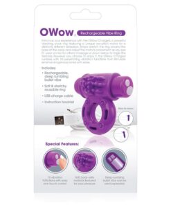 Screaming O Charged OWow Vibrating Cock Ring - Purple