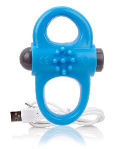 Screaming O Charged Yoga Vibrating Cock Ring - Blue