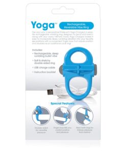 Screaming O Charged Yoga Vibrating Cock Ring - Blue