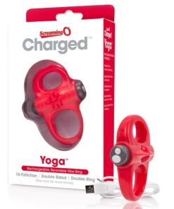 Screaming O Charged Yoga Vibrating Cock Ring - Red