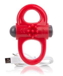 Screaming O Charged Yoga Vibrating Cock Ring - Red