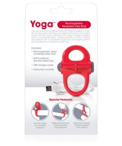 Screaming O Charged Yoga Vibrating Cock Ring - Red