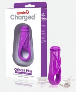 Screaming O Charged OYeah! Plus Rechargeable Vibe Ring - Blue