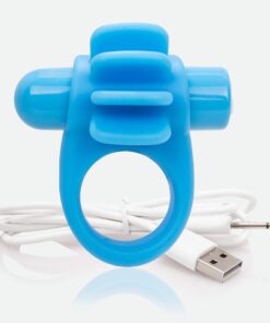 Screaming O Charged Skooch Rechargeable Vibrating Ring - Blue