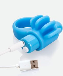 Screaming O Charged Skooch Rechargeable Vibrating Ring - Blue