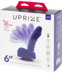 Uprize Remote Control Rising 6 Inch Vibrating Realistic Dildo Purple