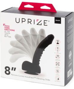 Uprize Remote Control Rising 8 Inch Vibrating Realistic Dildo Black