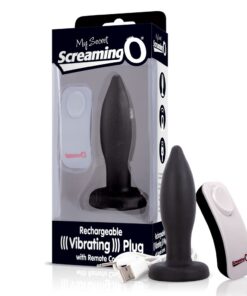 My Secret Screaming O Rechargeable Remote Control Vibrating Plug - Black