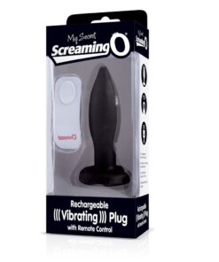 My Secret Screaming O Rechargeable Remote Control Vibrating Plug - Black