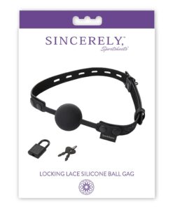 Sincerely Locking Lace Silicone Ball Gag