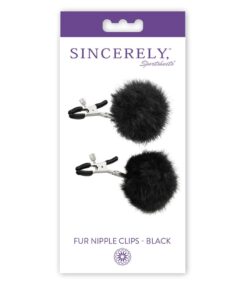 Sincerely Fur Nipple Clips - Black