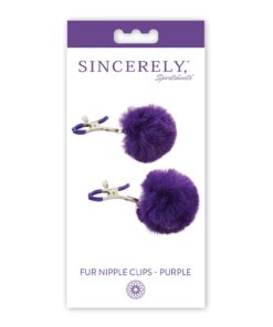Sincerely Fur Nipple Clips - Purple