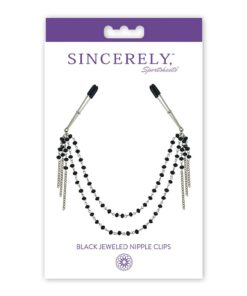 Sincerely Black Jewelled Nipple Clips