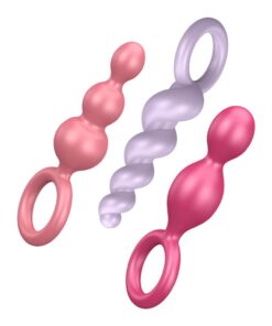 Satisfyer Plugs - Coloured (Pink Purple & Red) (Booty Call - Coloured set of 3)