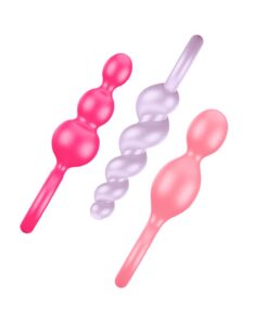 Satisfyer Plugs - Coloured (Pink Purple & Red) (Booty Call - Coloured set of 3)