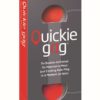Quickie Gag Mouth Bit - Red (One Size)