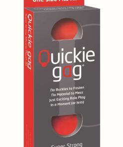 Quickie Gag Mouth Bit - Red (One Size)