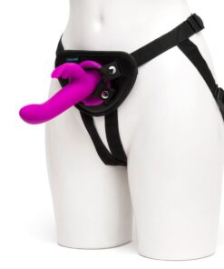 Happy Rabbit Vibrating Strap On Harness Set Purple