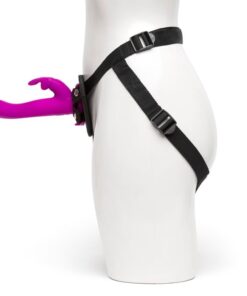 Happy Rabbit Vibrating Strap On Harness Set Purple