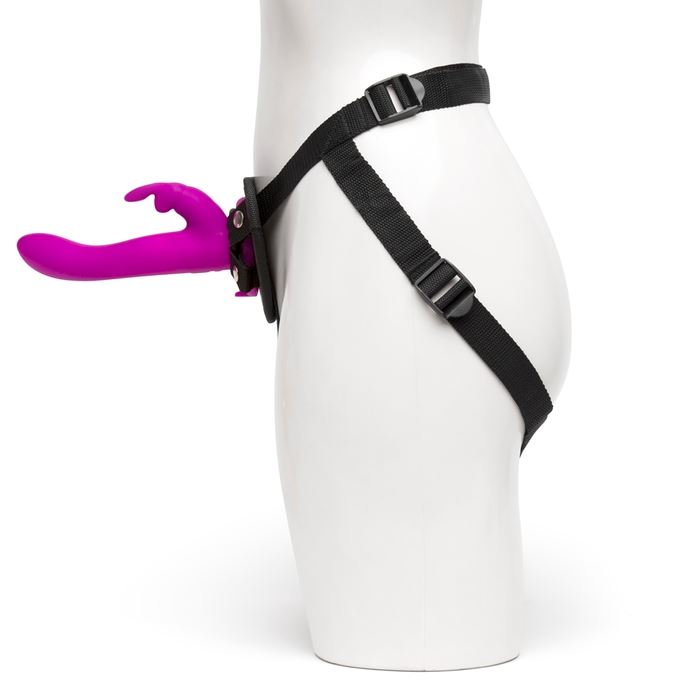 Happy Rabbit Vibrating Strap On Harness Set Purple