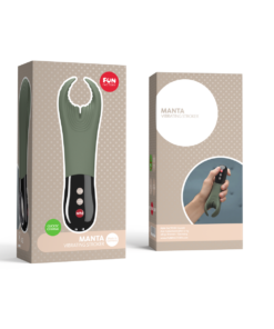 Fun Factory Manta - Moss Green - Vibrating Stroker
