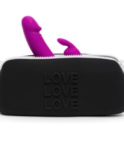 Happy Rabbit LOVE Storage Zip Bag Medium Black