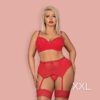 Obsessive - Jolierose 3-pcs set XXL - Red