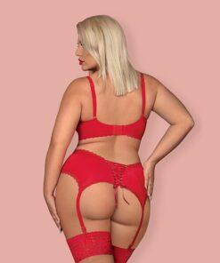 Obsessive - Jolierose 3-pcs set XXL - Red