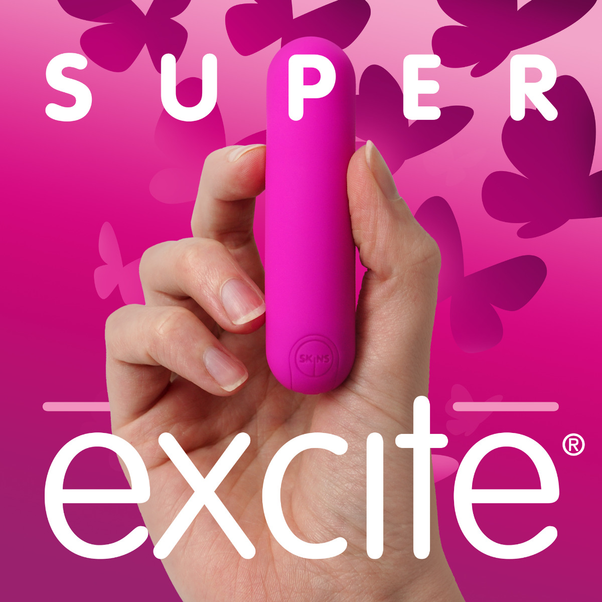 Skins Super Excite Rechargeable Pink Bullet – 10 Functions