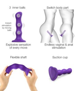 Strap On Me – Dildo Geisha Balls – Medium – Purple