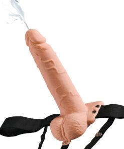Pipedream – Fetish Fantasy Series – 7″ Squirting Hollow Strap-on – Light/Black