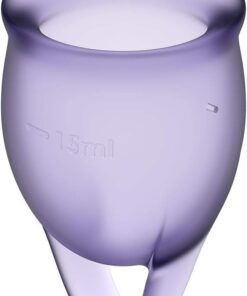 Satisfyer Feel Confident Menstrual Cup Set of 2 (Purple/Mauve)