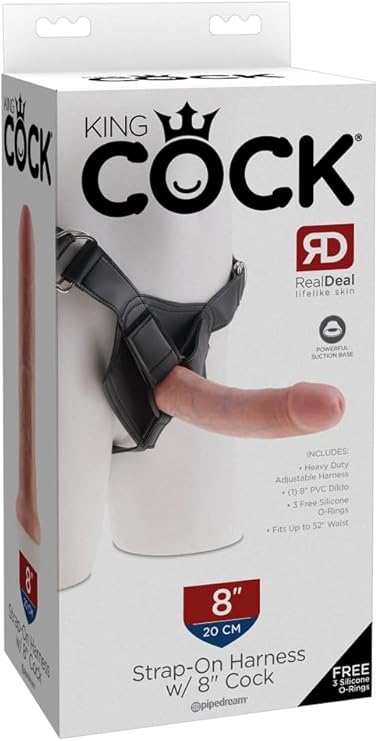 Pipedream – King Cock – Strap on Harness with 8″ Cock – Light
