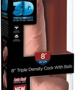 Pipedream – King Cock Plus – 8″ Triple Density Fat Cock with Balls – Light