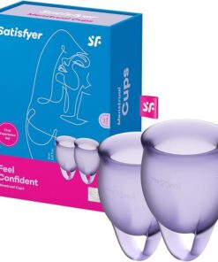 Satisfyer Feel Confident Menstrual Cup Set of 2 (Purple/Mauve)