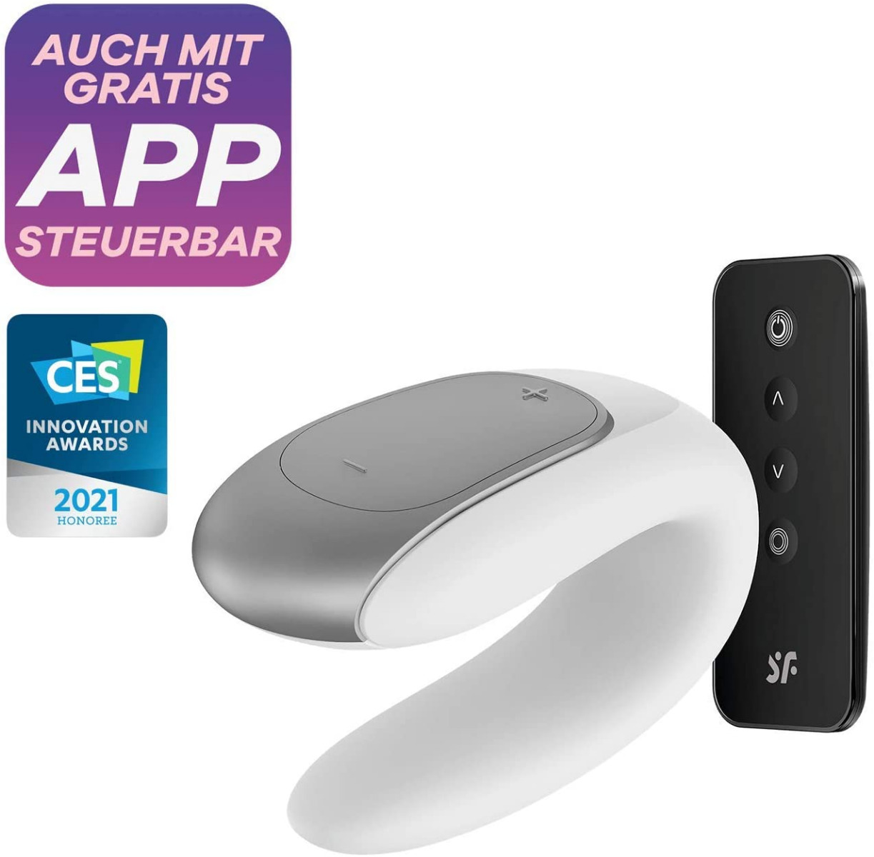 Satisfyer App Enabled Double Fun - White
