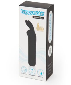 Happy Rabbit Rechargeable Vibrating Bullet - Black