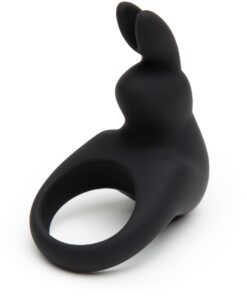 Happy Rabbit Rechargeable Vibrating Rabbit Cock Ring - Black