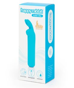 Happy Rabbit Rechargeable Vibrating Bullet - Blue