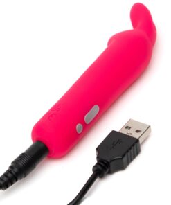 Happy Rabbit Rechargeable Vibrating Bullet - Pink