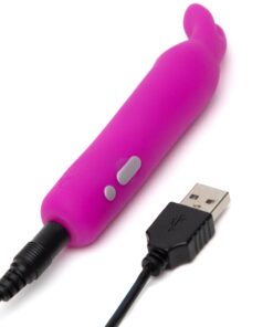Happy Rabbit Rechargeable Vibrating Bullet - Purple