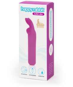 Happy Rabbit Rechargeable Vibrating Bullet - Purple