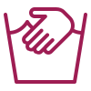 Wave-pattern icon representing easy rinsing