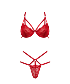 Oh La La Cheri – Alix 2Pc Bra Set – L/XL – Red