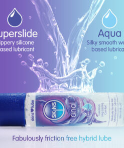 Skins Anal Hybrid Silicone and Water Based Lubricant 4.4 fl oz (130ml)
