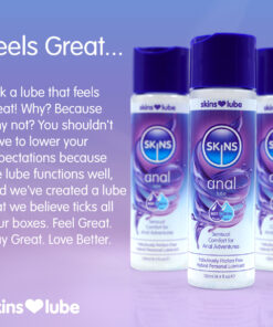 Skins Anal Hybrid Silicone and Water Based Lubricant 4.4 fl oz (130ml)