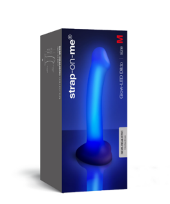 Strap On Me – Glow-LED Dildo Purple – M