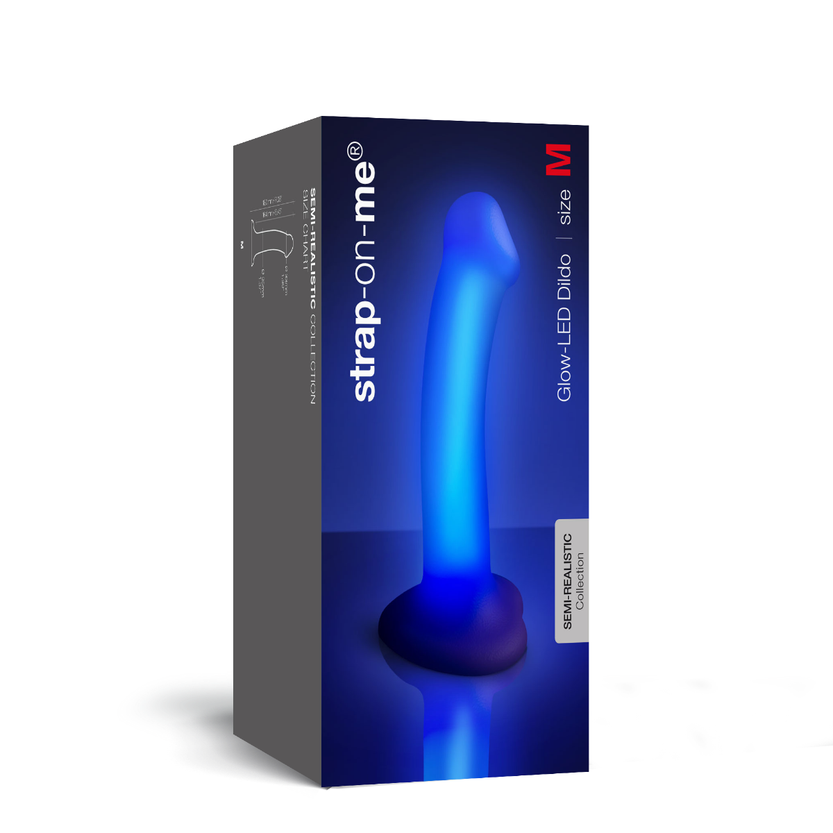 Strap On Me – Glow-LED Dildo Purple – M